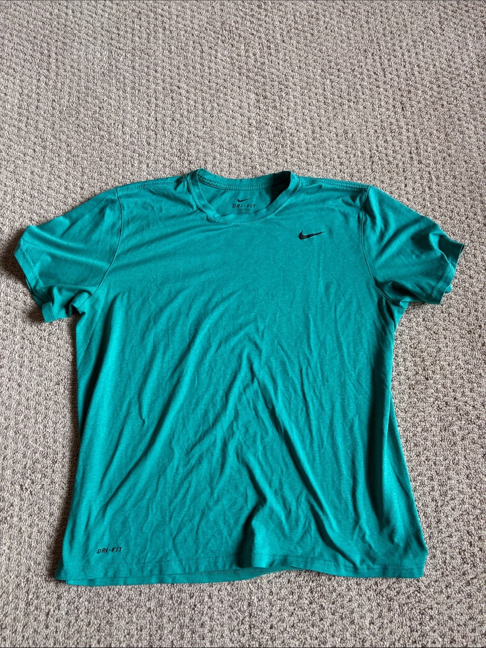 Nike DriFit Short Sleeve Athletic Tee in Teal